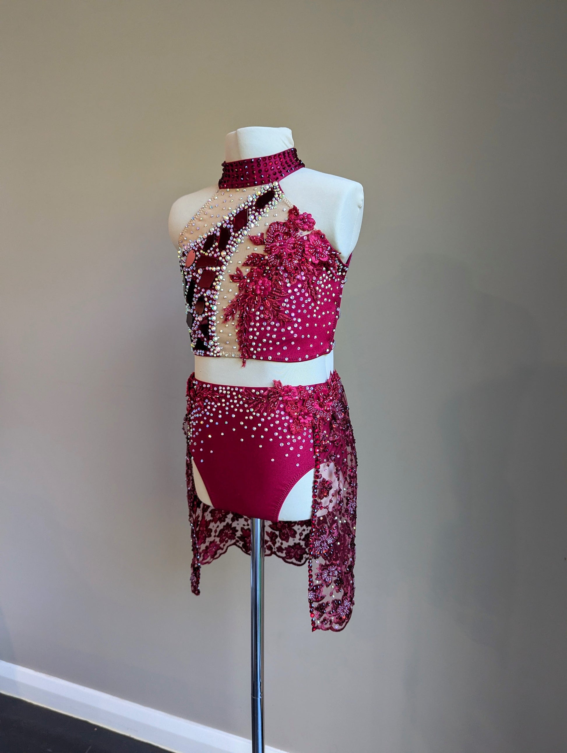 Burgundy Melody | 10 - 12yrs - Dazzle Me Dancewear