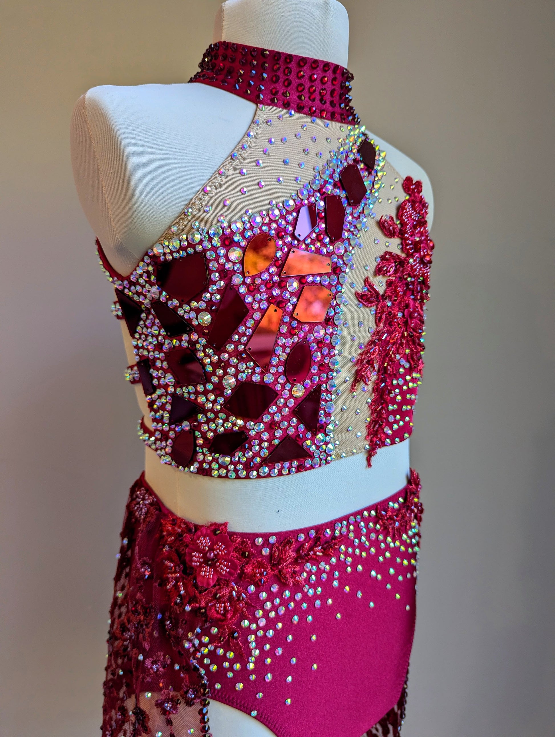 Burgundy Melody | 10 - 12yrs - Dazzle Me Dancewear