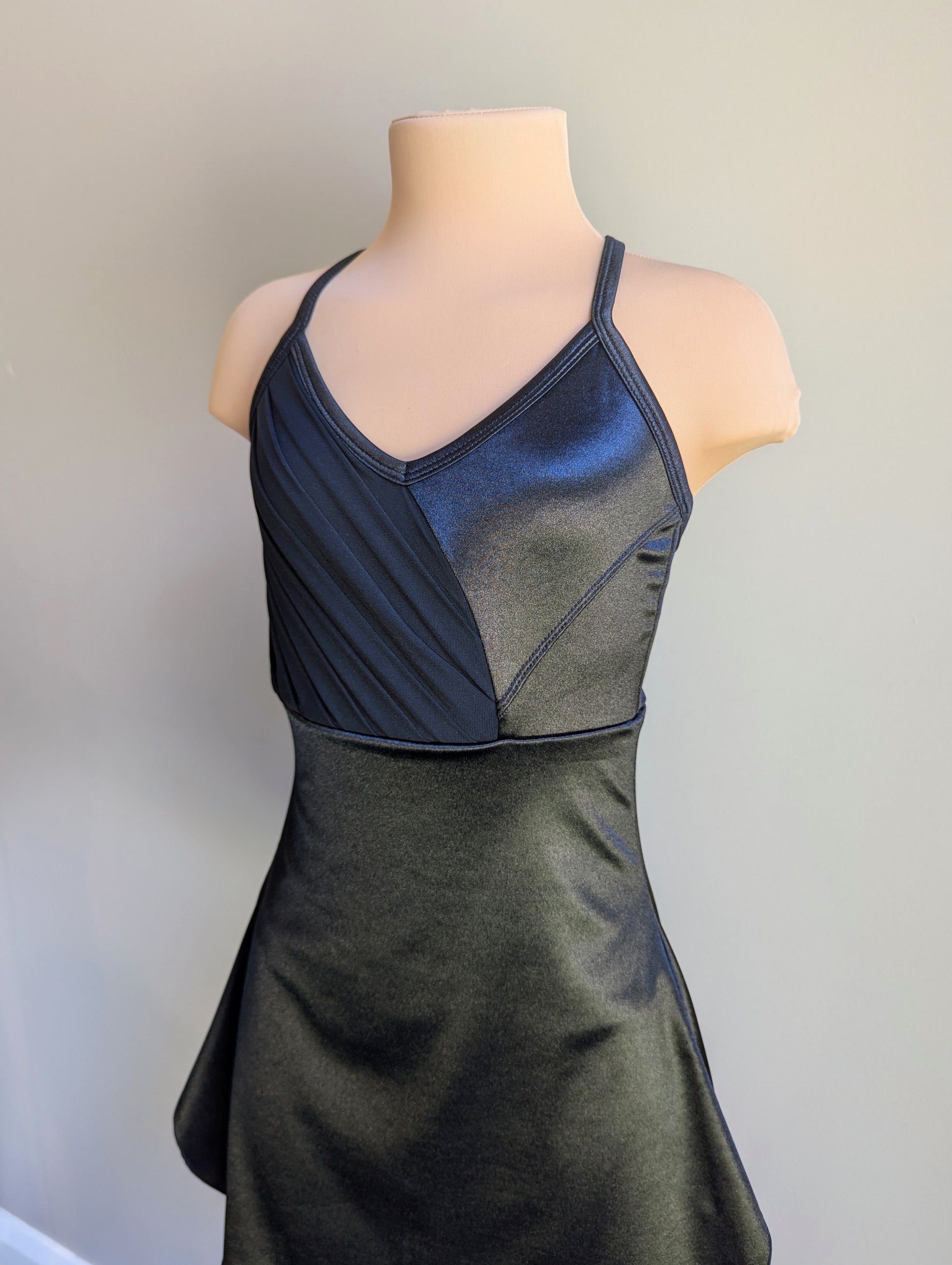 Cailin Slip Dress - Black Satin - Dazzle Me Dancewear