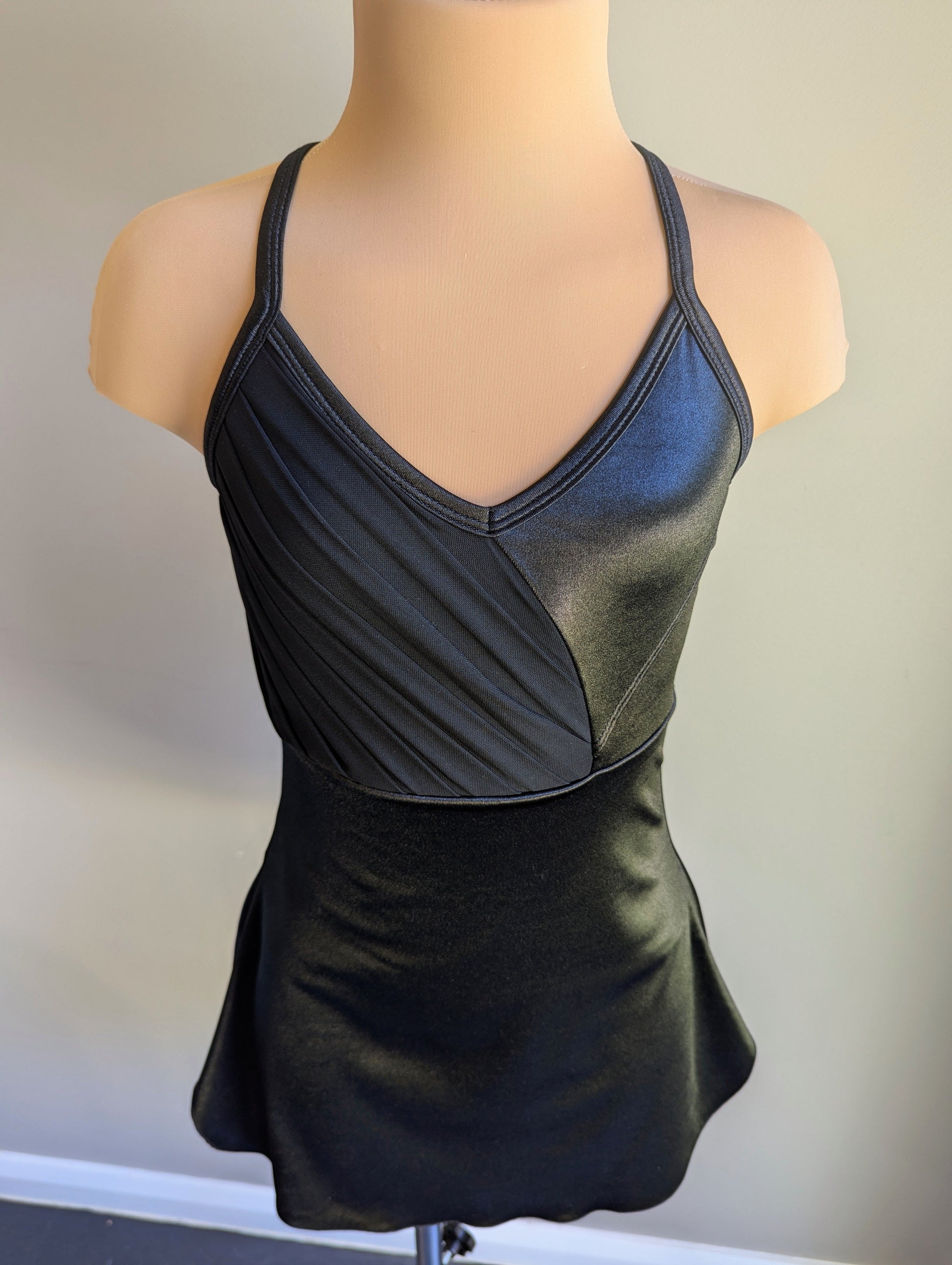 Cailin Slip Dress - Black Satin - Dazzle Me Dancewear