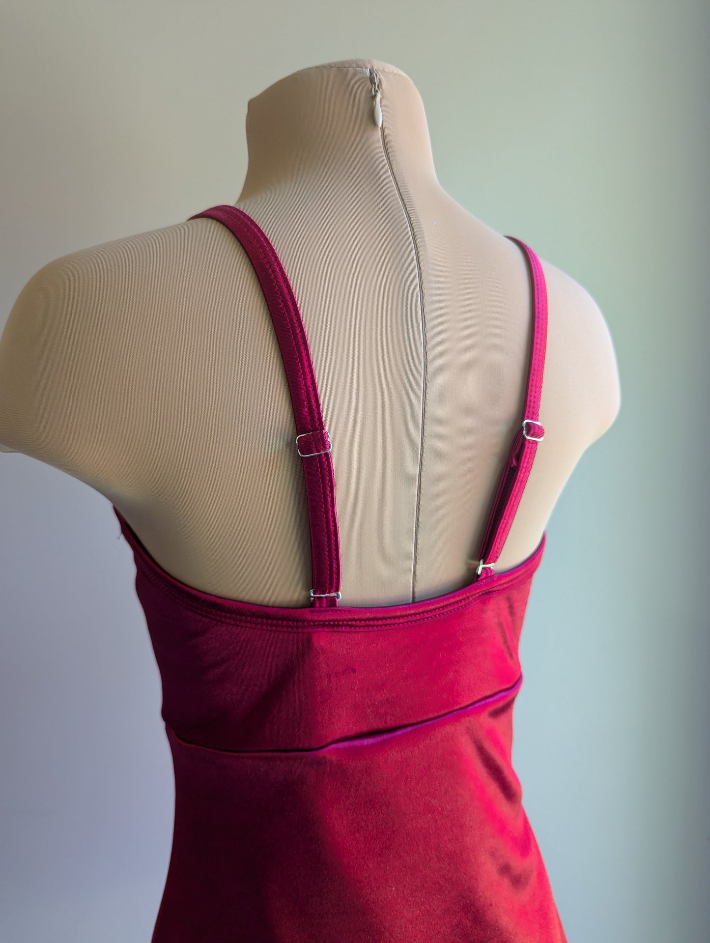 Cailin Slip Dress - Burgundy Satin - Dazzle Me Dancewear