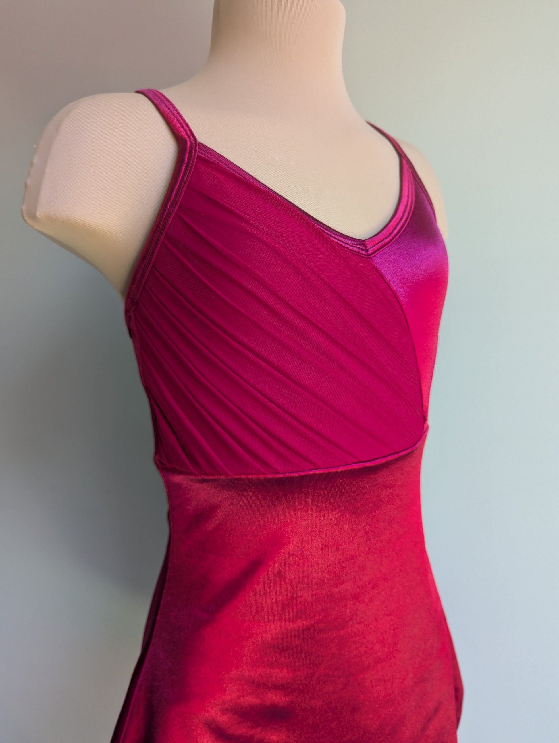 Cailin Slip Dress - Burgundy Satin - Dazzle Me Dancewear