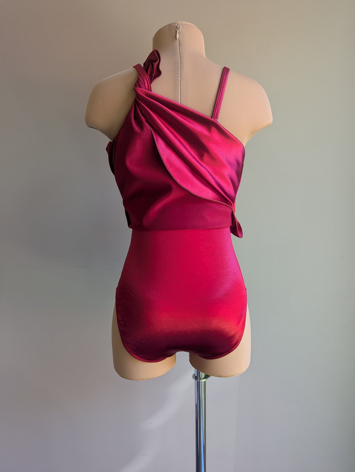 Cailin Slip Dress - Burgundy Satin - Dazzle Me Dancewear