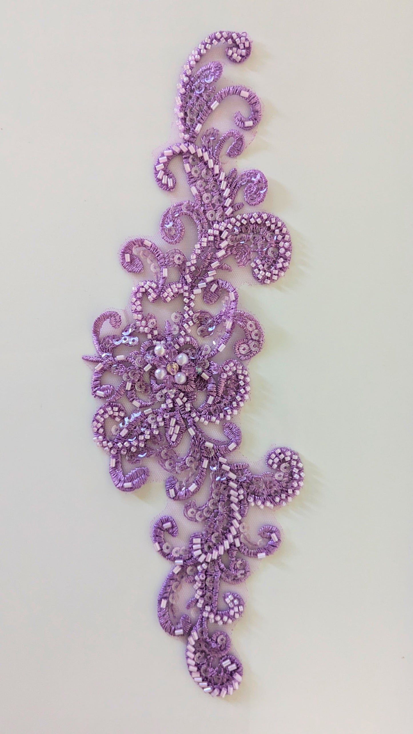 Dahlia Beaded Lace Appliqué - Dazzle Me Dancewear