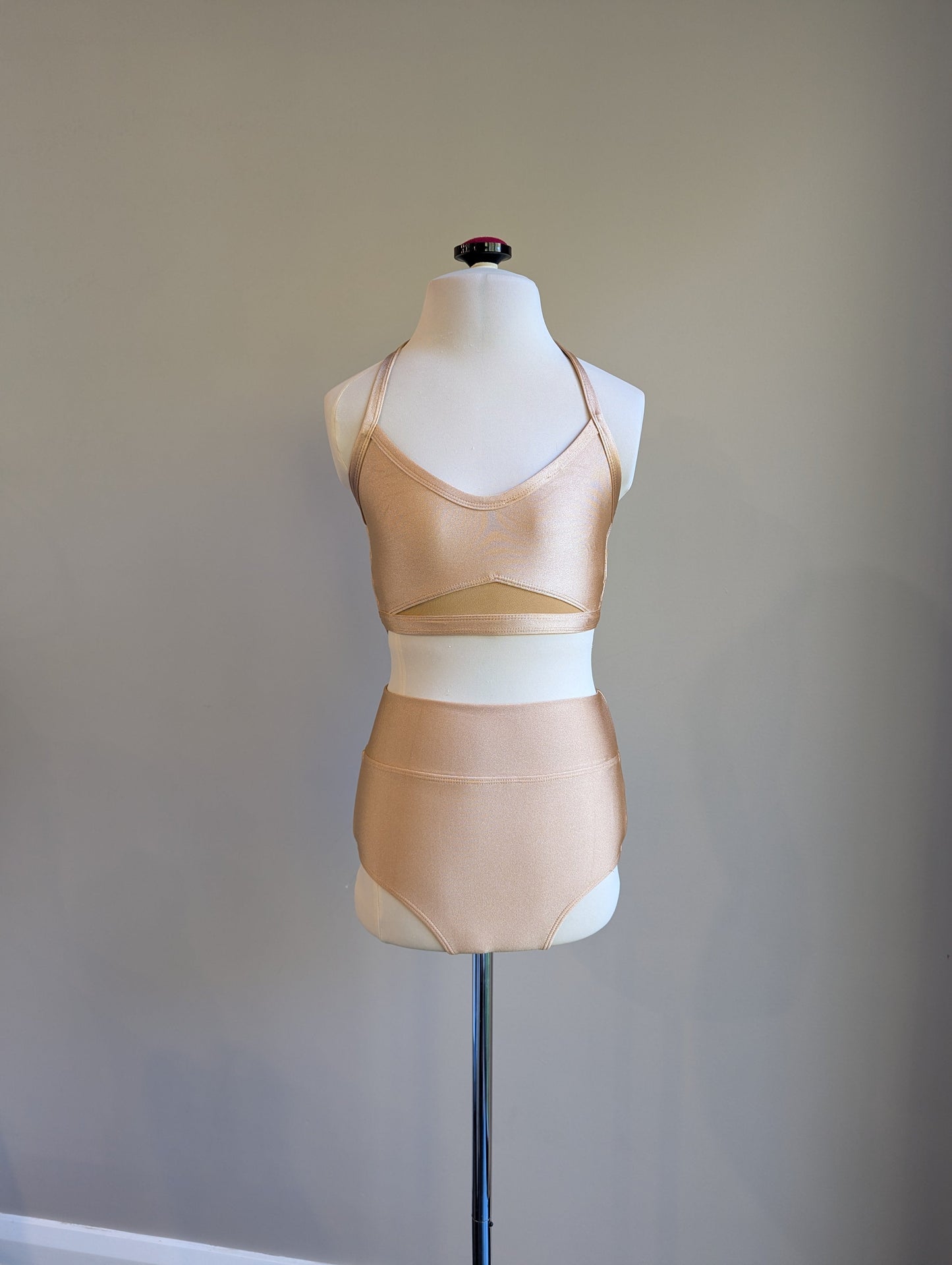 Estelle Crop - Golden Nude - Dazzle Me Dancewear