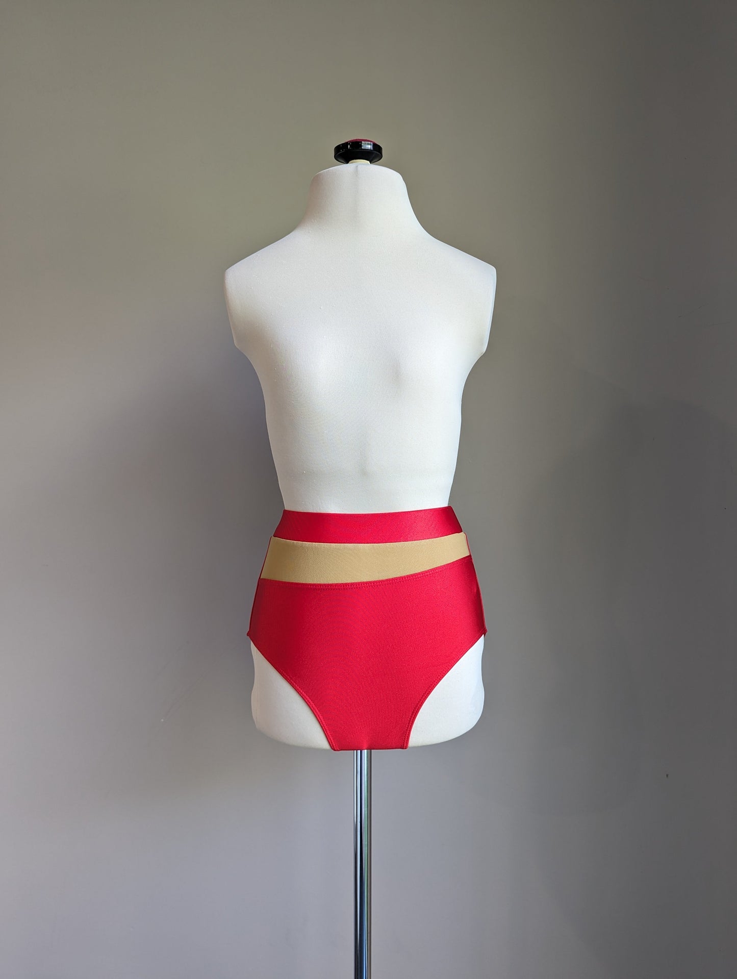 Holly Briefs Base Costume - Red - Dazzle Me Dancewear