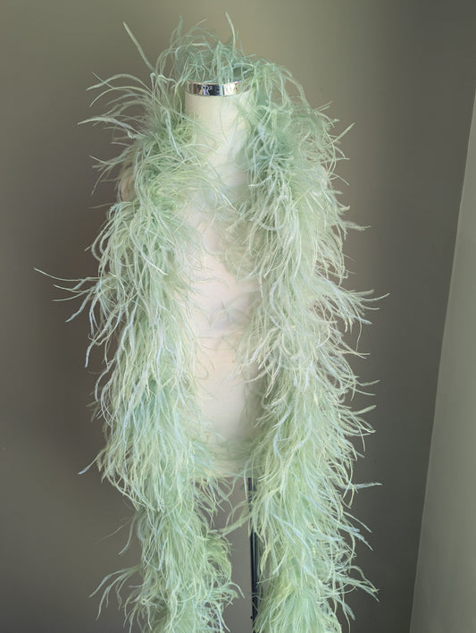 Ostrich Feather Boa 6ply - Moss Feathers