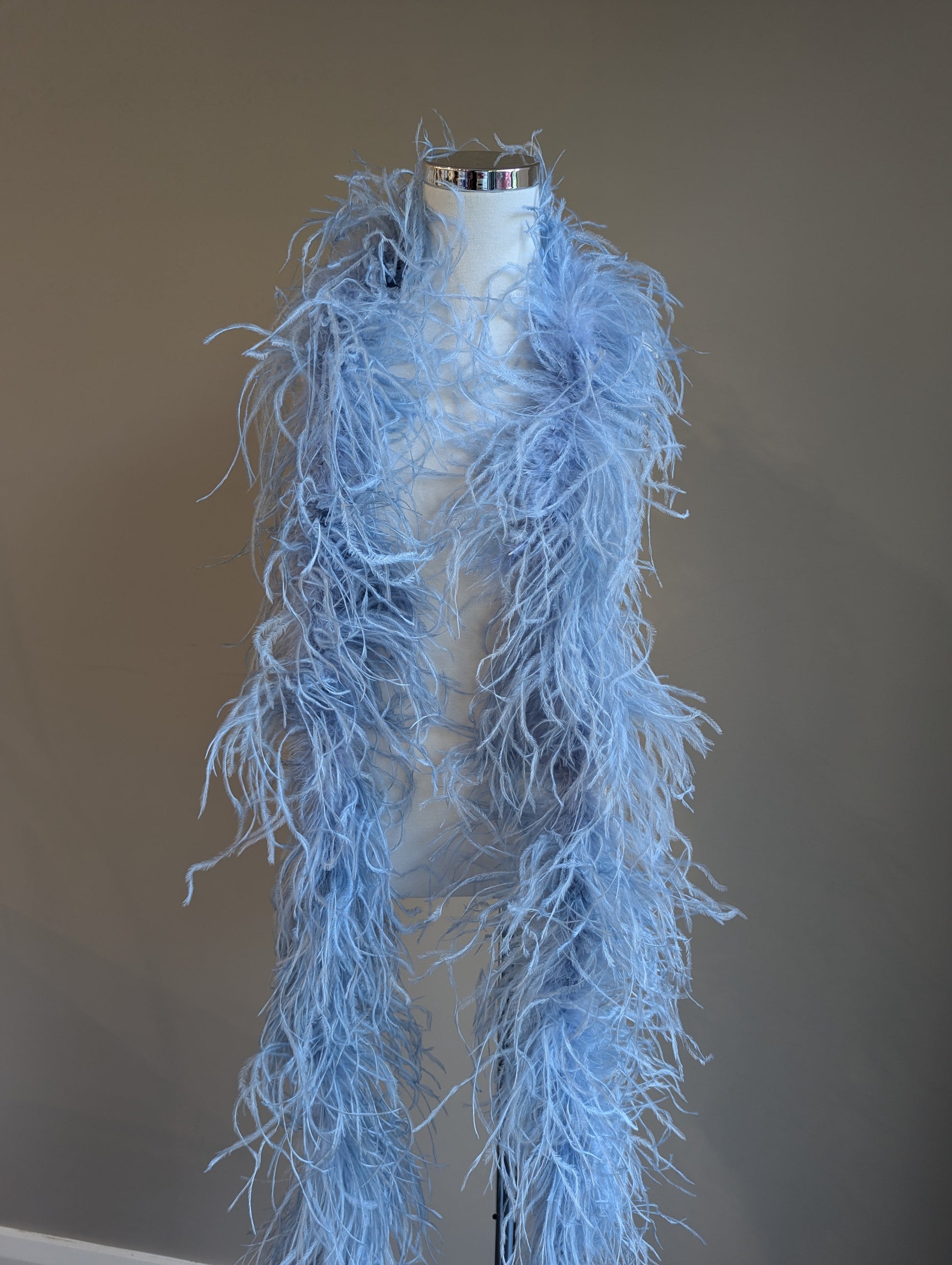 Ostrich Feather Boa 6ply - Powder Blue - Dazzle Me Dancewear