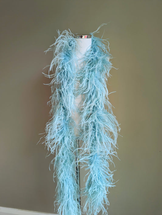 Ostrich Feather Boa 6ply - Seafoam - Dazzle Me Dancewear