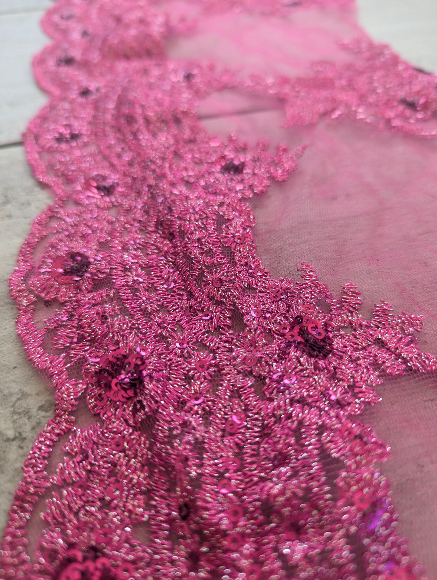 Pink Border Lace Trim - Lot - Dazzle Me Dancewear