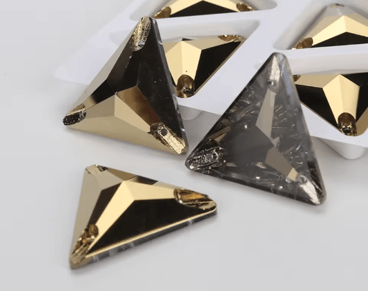 Premium Glass Gold Triangles - Dazzle Me Dancewear