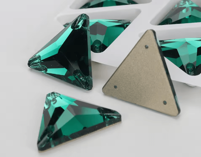 Premium Ultra Glass Emerald Triangles - Dazzle Me Dancewear