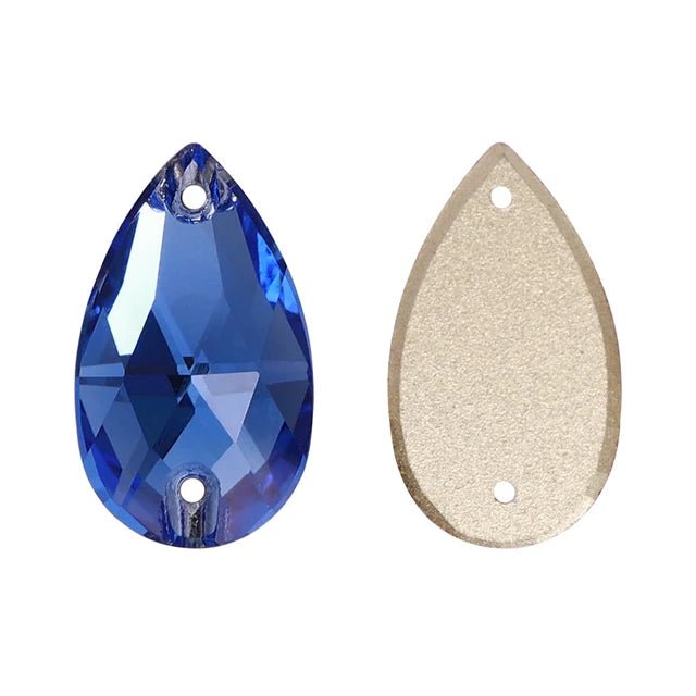Premium Ultra Glass Light Sapphire Tear Drops - Dazzle Me Dancewear