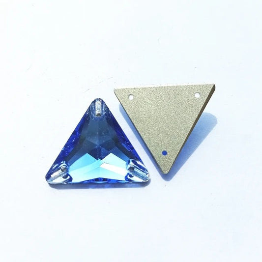 Premium Ultra Glass Light Sapphire Triangles - Dazzle Me Dancewear