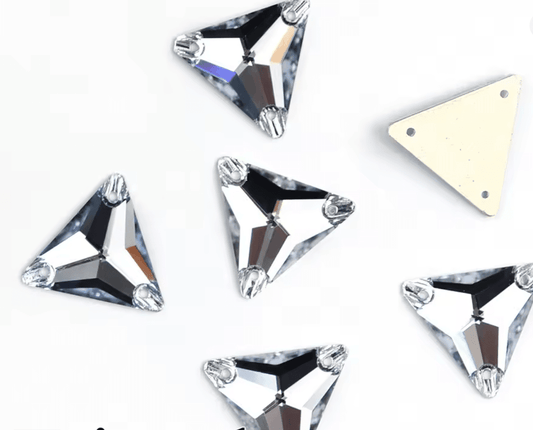 Premium Ultra Glass Light Sapphire Triangles Rhinestones & Flatbacks