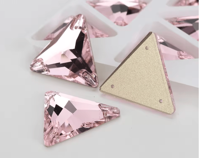 Premium Ultra Glass Pink Triangles - Dazzle Me Dancewear