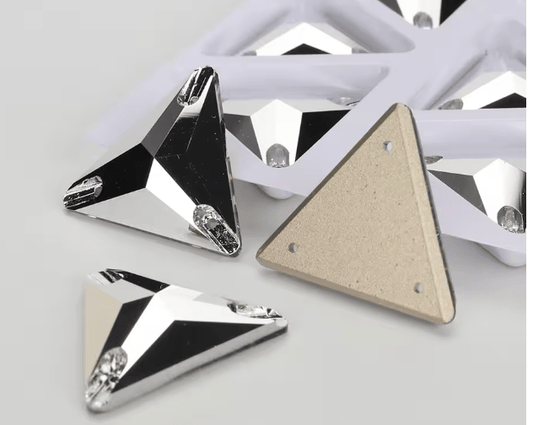 Premium Ultra Glass Silver Triangles - Dazzle Me Dancewear