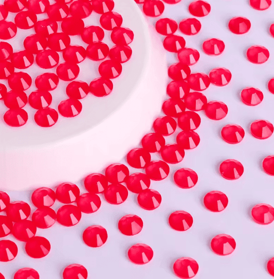 Red Neon Rhinestones & Flatbacks