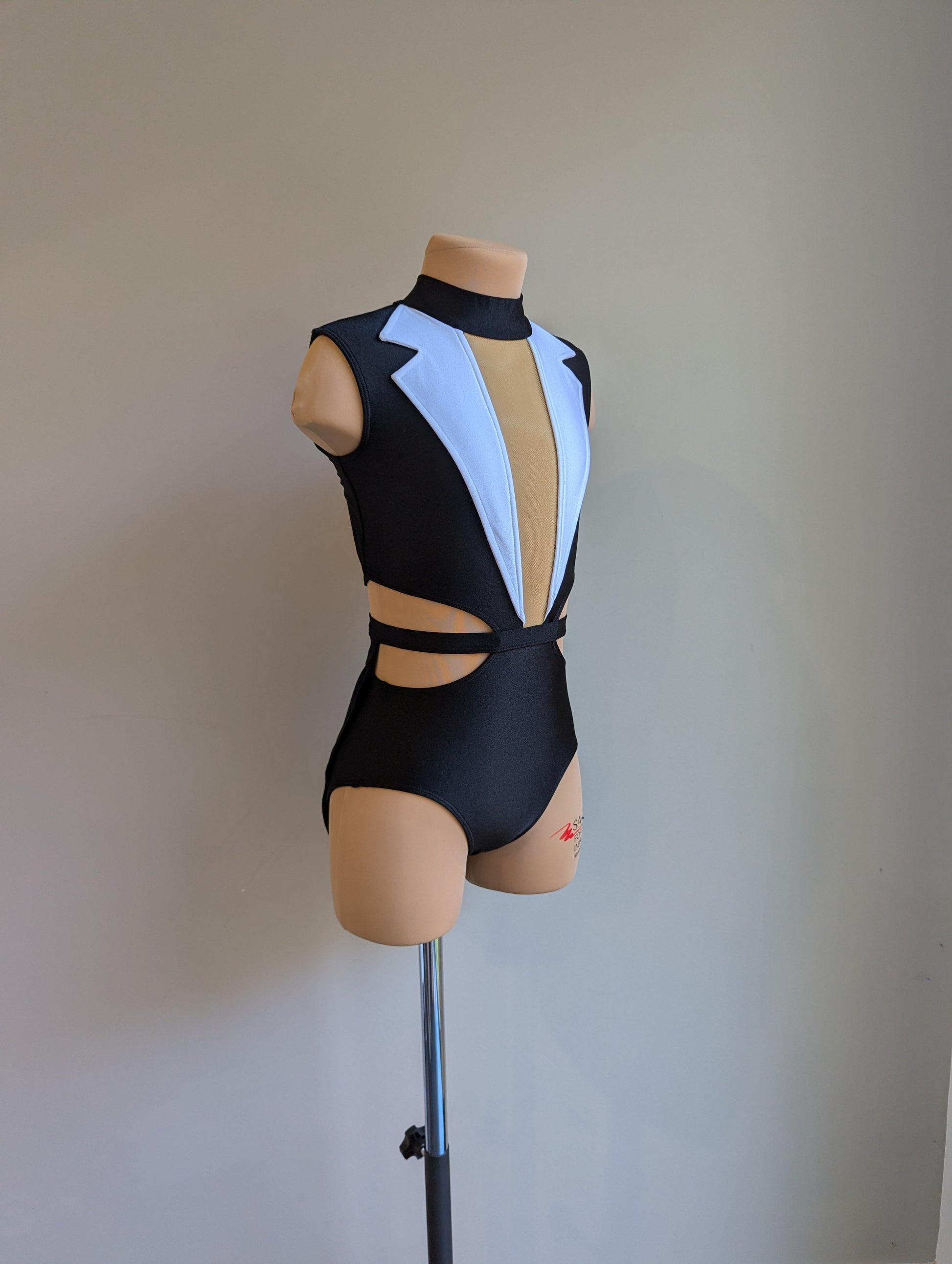 Rory Tuxedo Leotard - Black - Dazzle Me Dancewear