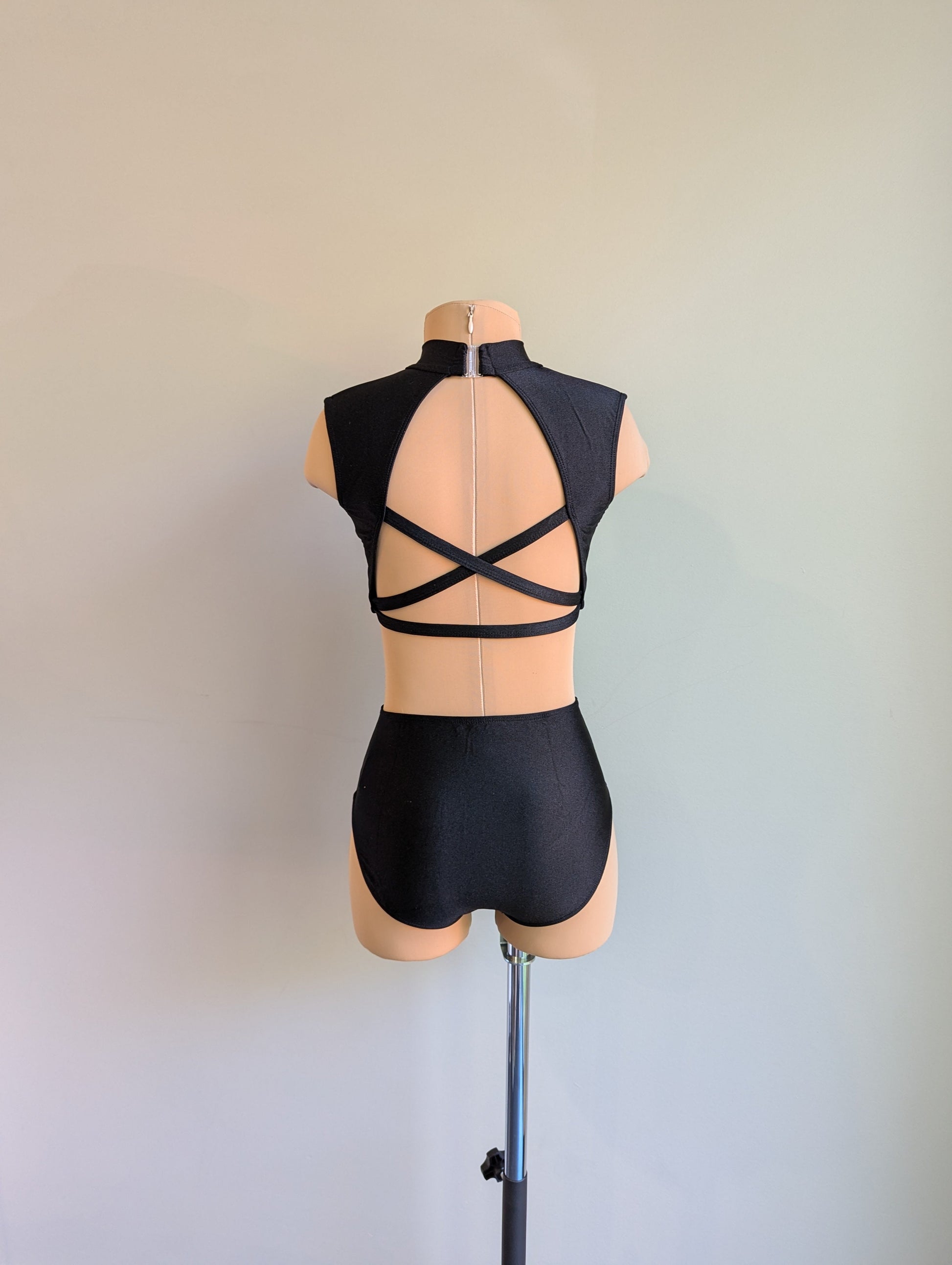 Rory Tuxedo Leotard - Black - Dazzle Me Dancewear