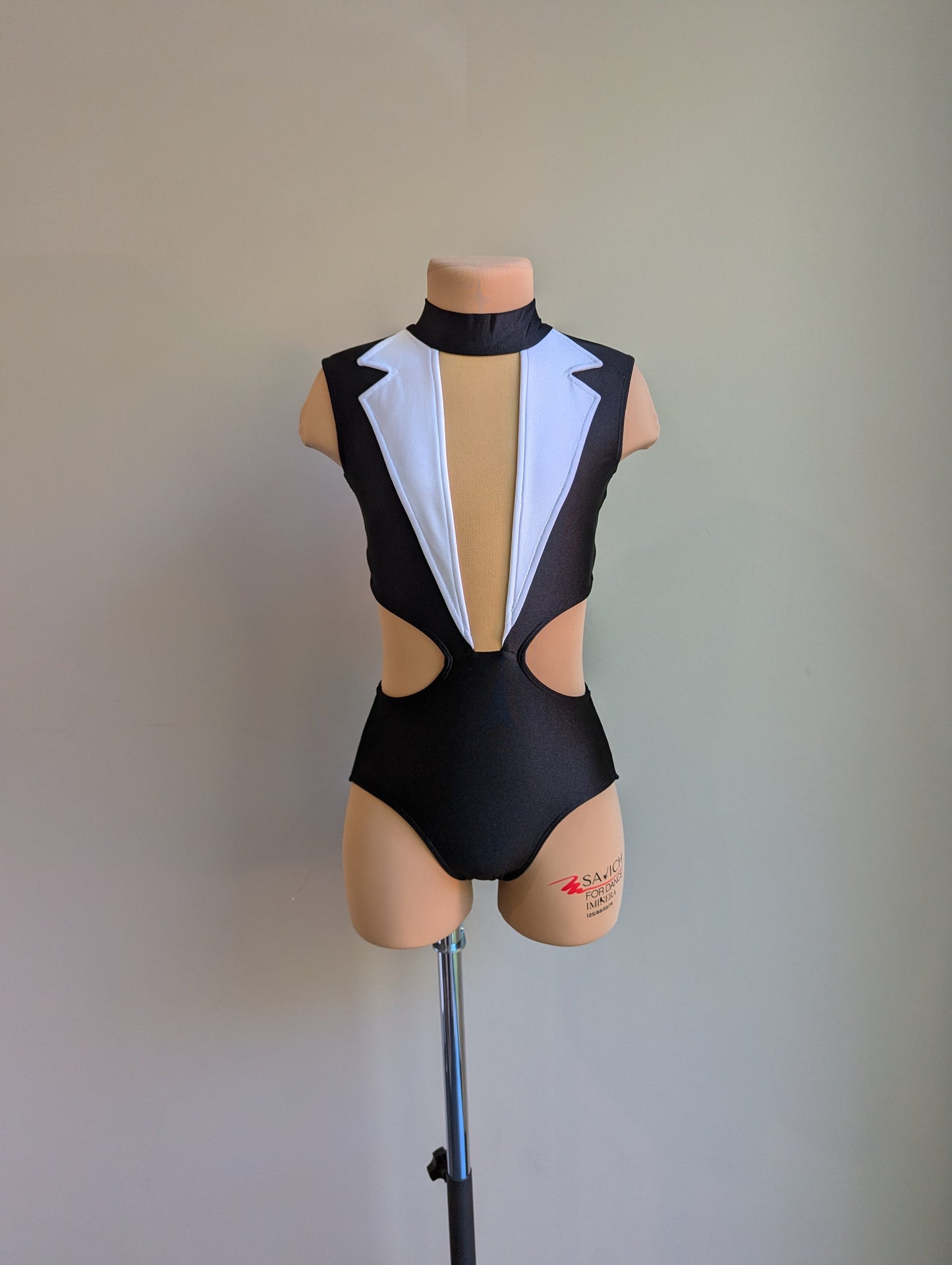 Rory Tuxedo Leotard - Black - Dazzle Me Dancewear