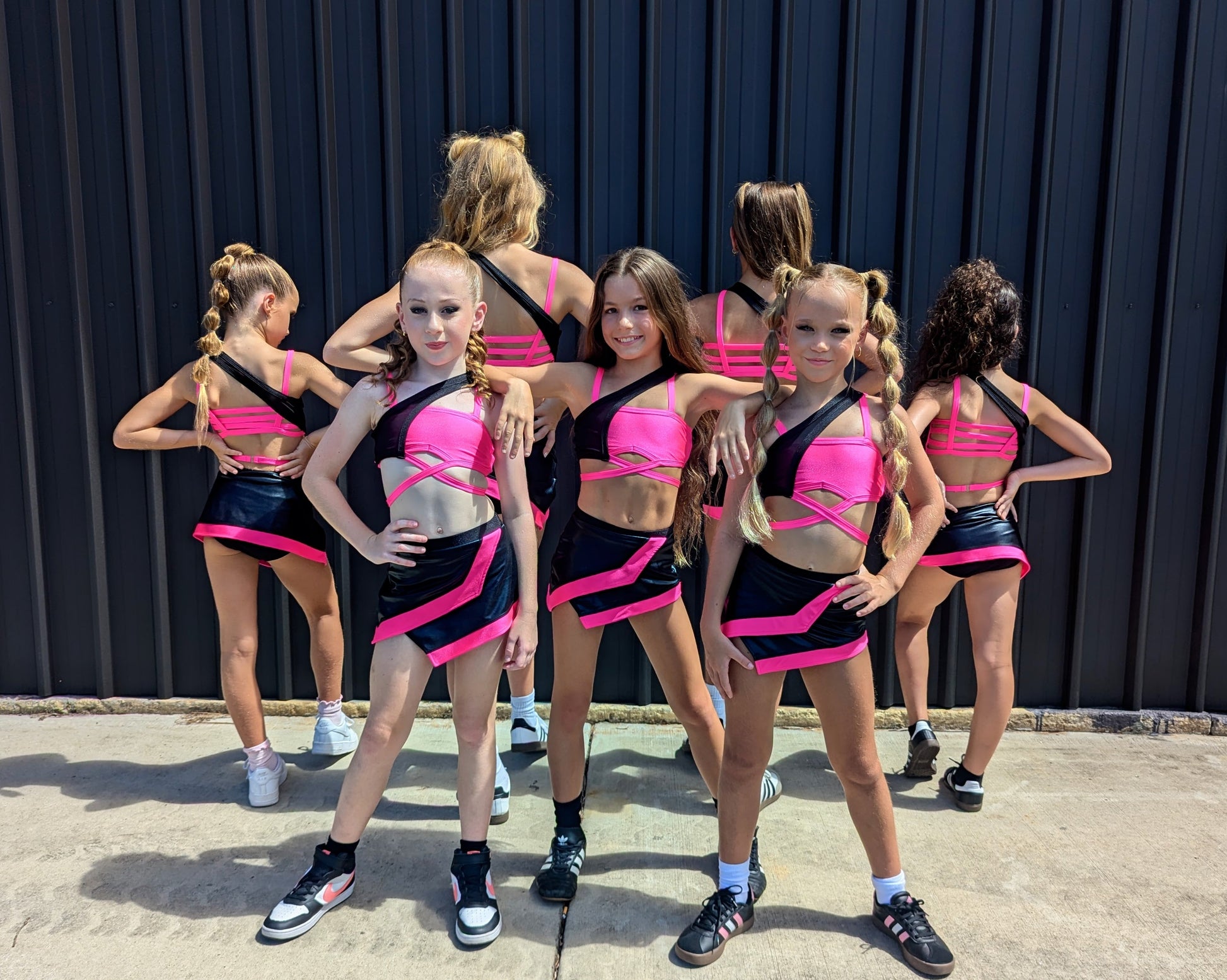 Sassy Side Skirt - Pink & Black - Dazzle Me Dancewear