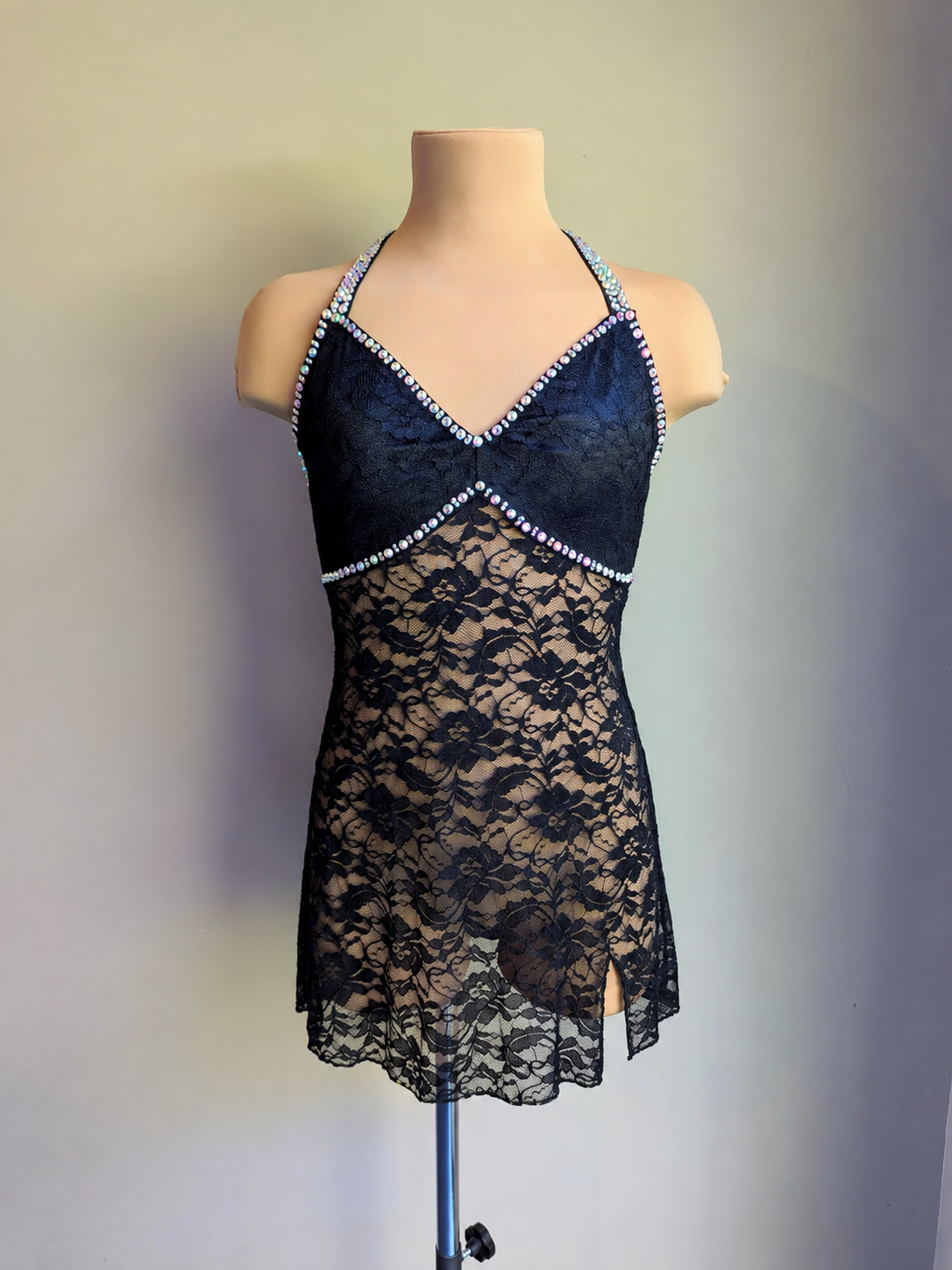 Black Silhouette 2.0 Slip Dress Briefs Not Included - Barely There Dazzling by DMDC 