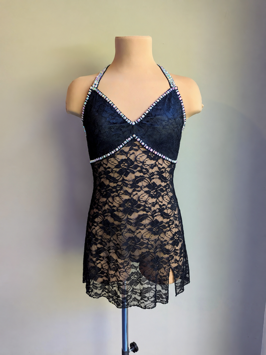 Black Silhouette 2.0 Slip Dress Briefs Not Included - Barely There Dazzling by DMDC 