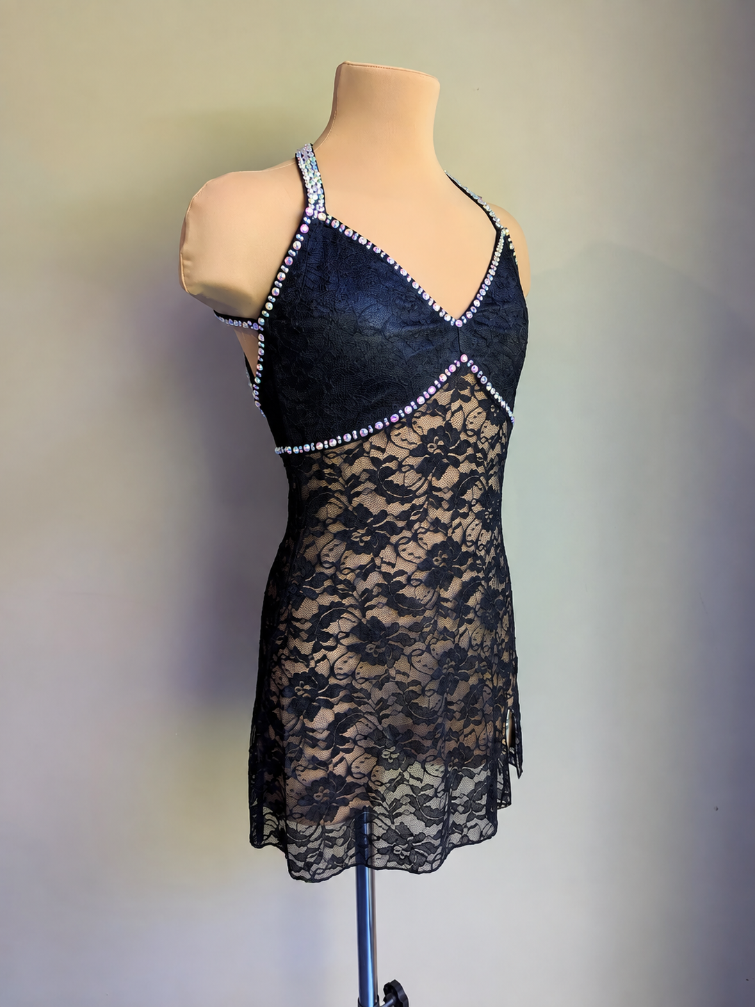 Black Silhouette 2.0 Slip Dress Briefs Not Included - Barely There Dazzling by DMDC 