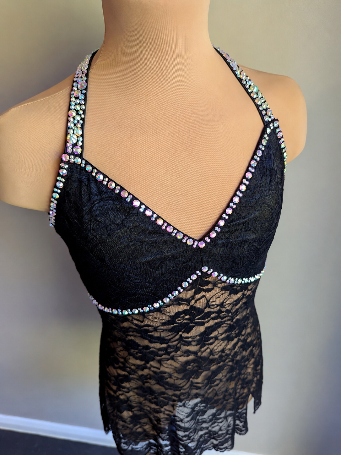Black Silhouette 2.0 Slip Dress Briefs Not Included - Barely There Dazzling by DMDC 