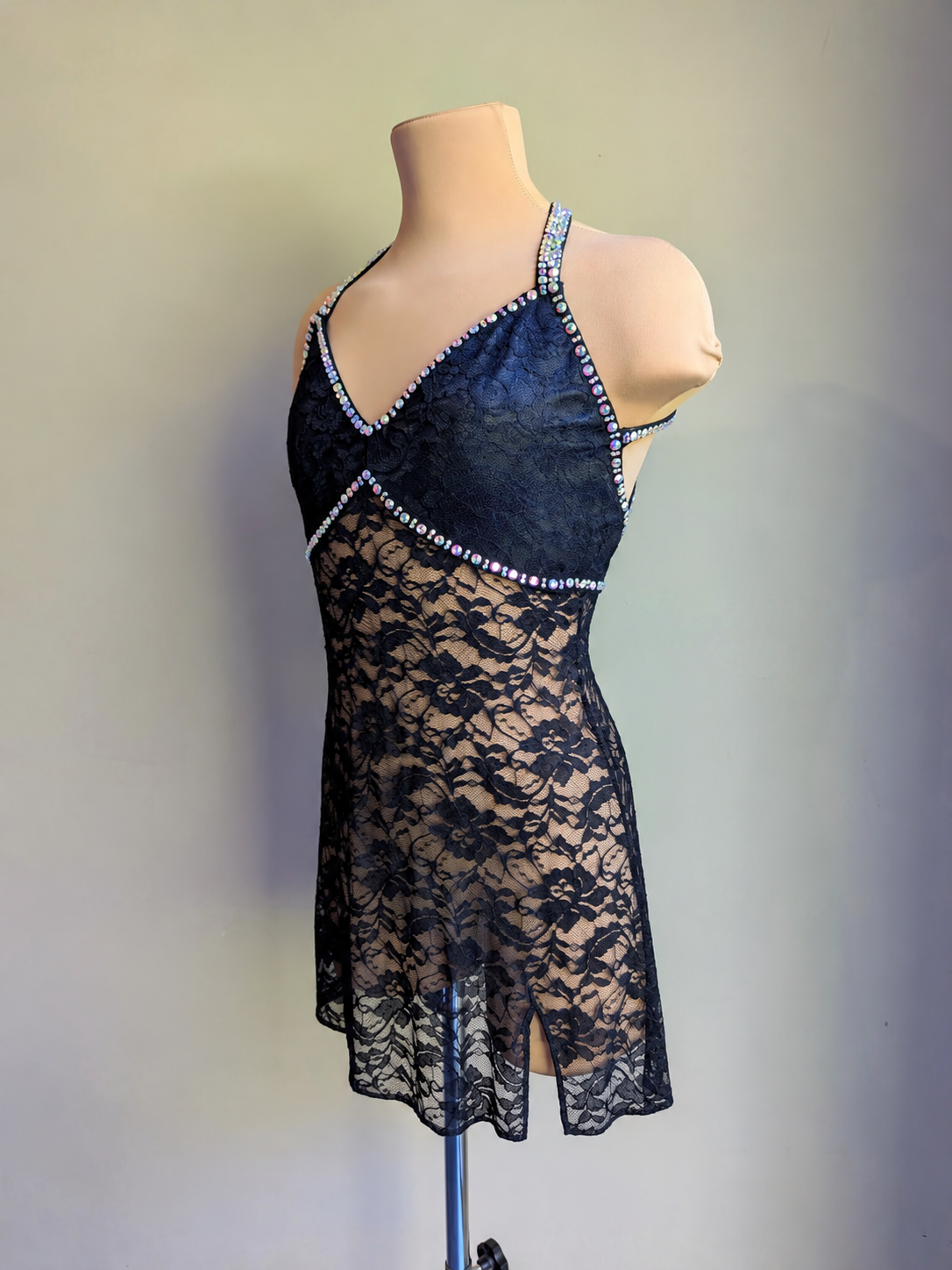Black Silhouette 2.0 Slip Dress Briefs Not Included - Barely There Dazzling by DMDC 