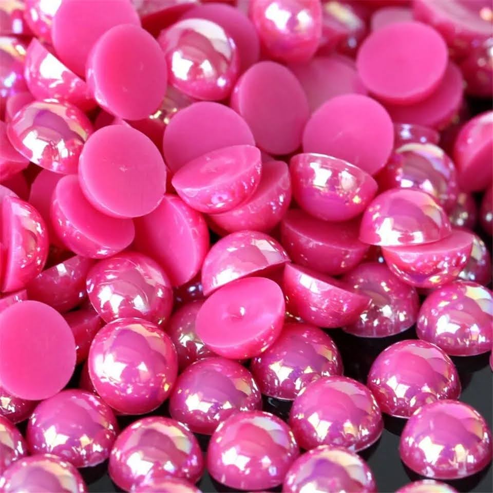 AB Hot Pink Flatback Pearls - Dazzle Me Dancewear