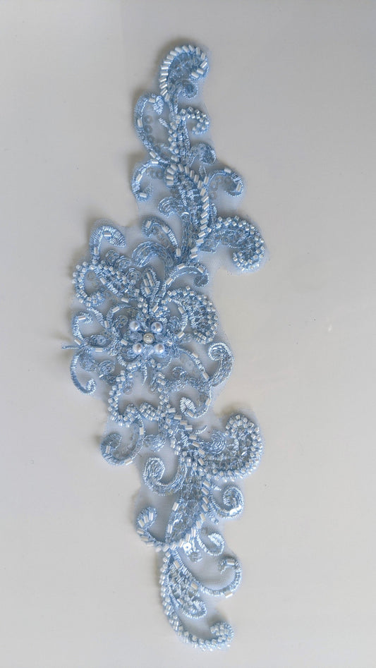 Dahlia Beaded Lace Appliqué 