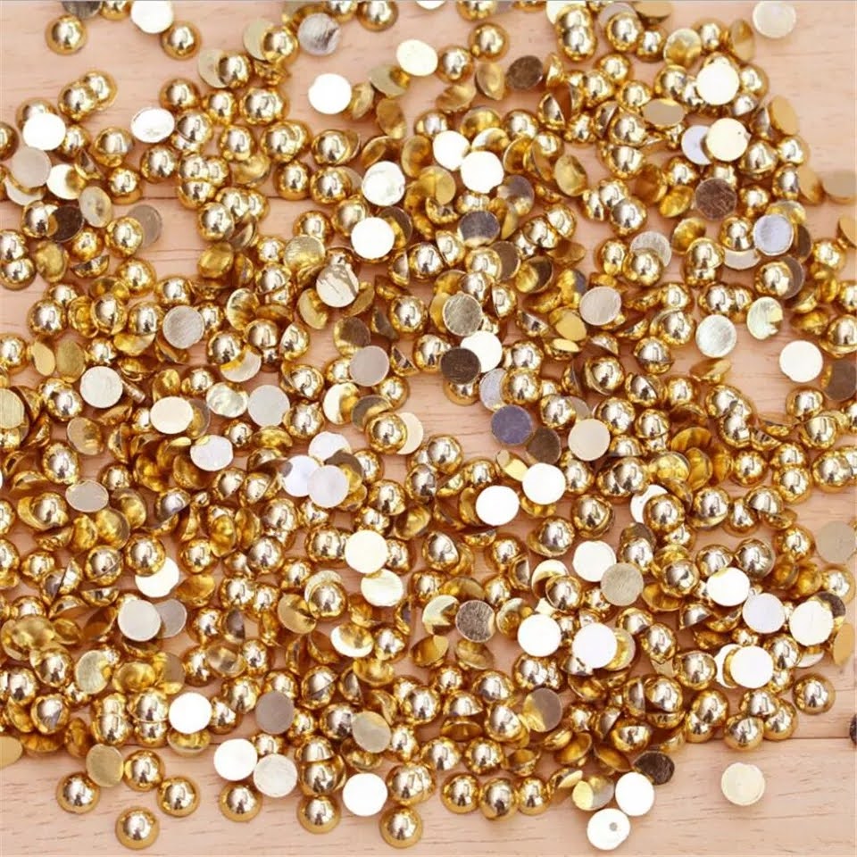 Gold Flatback Pearls - Dazzle Me Dancewear