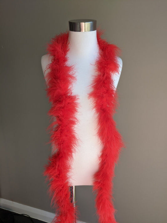 Marabou Feather Boa 2m - Red - Dazzle Me Dancewear