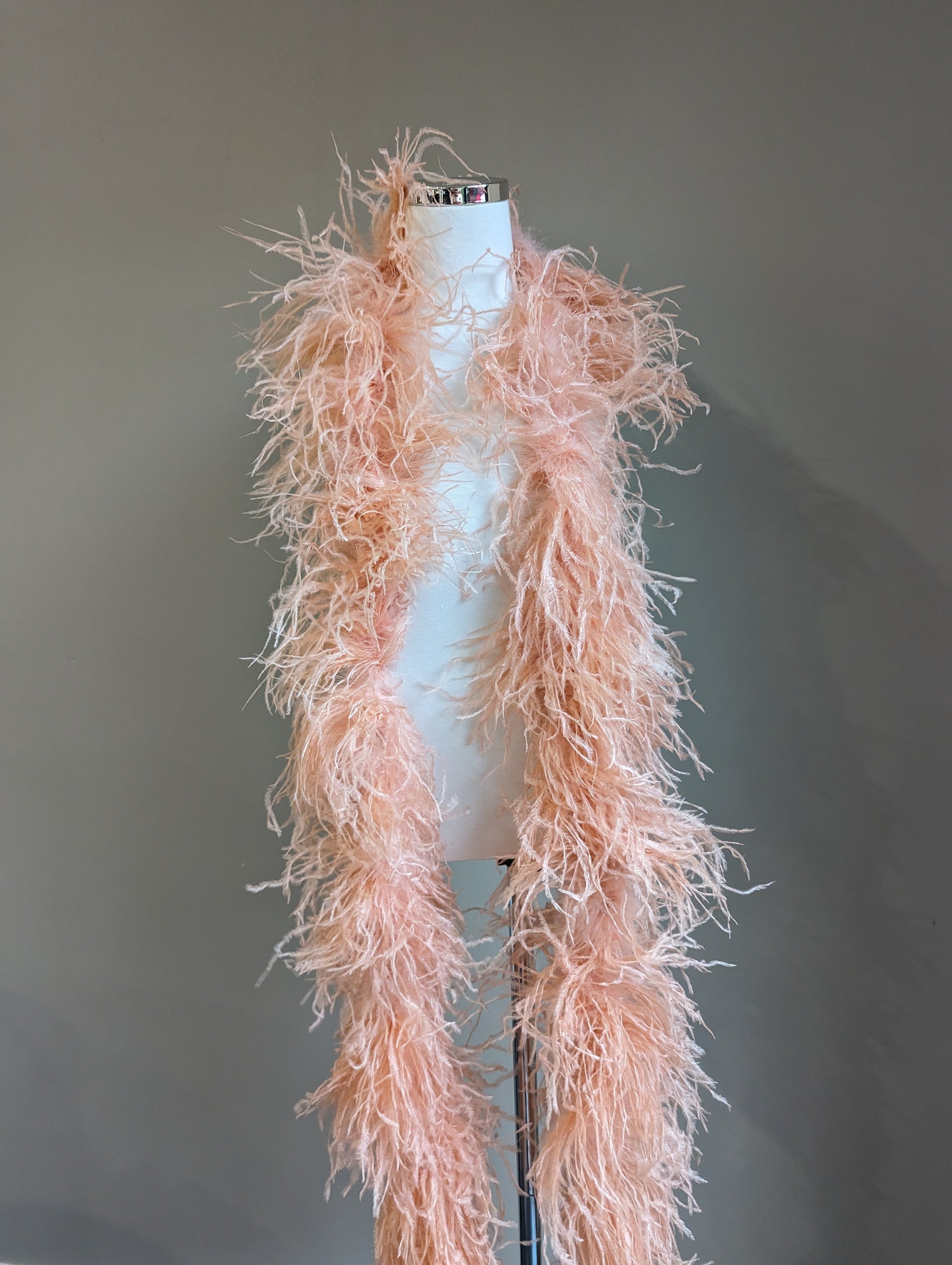 Ostrich Feather Boa 6ply - Apricot - Dazzle Me Dancewear