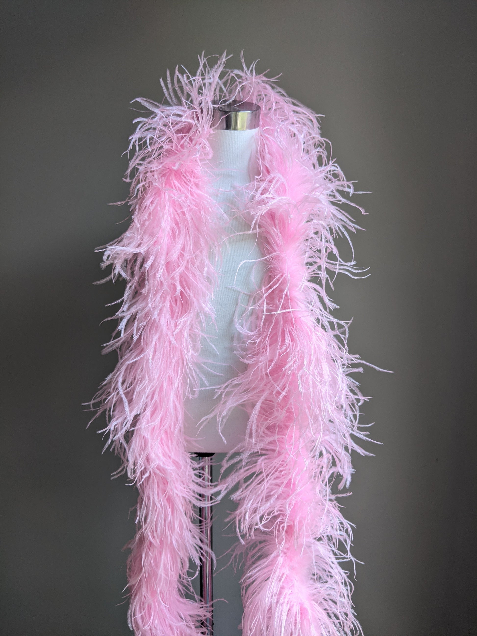 Ostrich Feather Boa 6ply - Baby Pink - Dazzle Me Dancewear