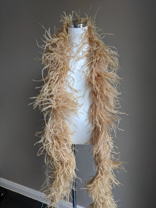 Ostrich Feather Boa 6ply - Golden - Dazzle Me Dancewear