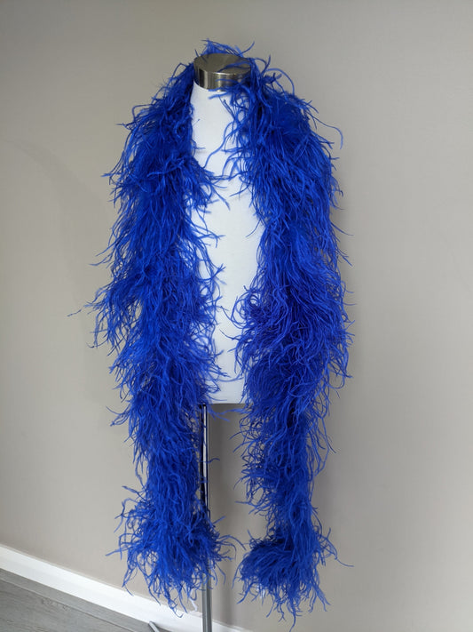 Ostrich Feather Boa 6ply - Royal Blue - Dazzle Me Dancewear