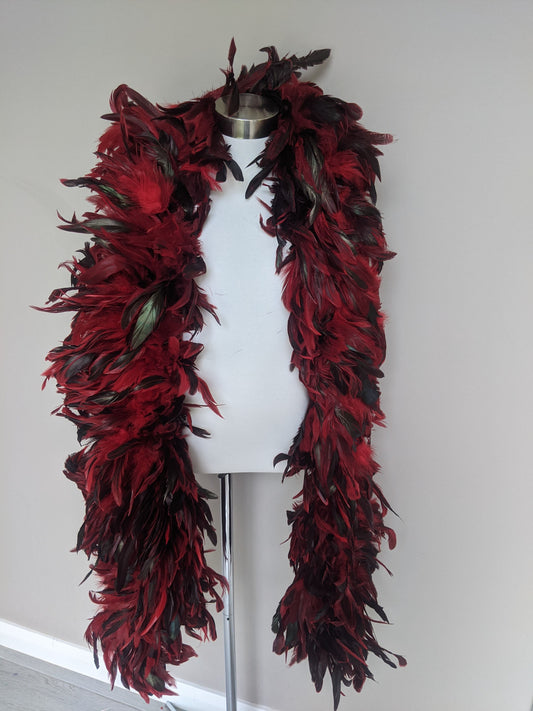Rooster Feather Boa - Red - Dazzle Me Dancewear