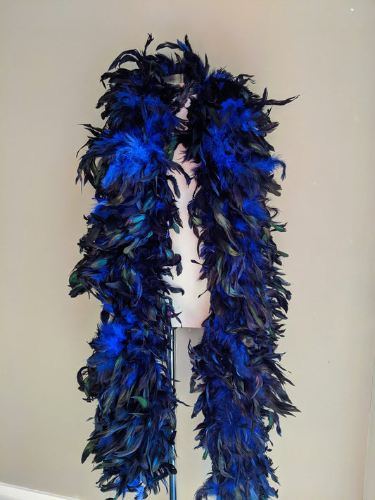 Rooster Feather Boa - Royal Blue - Dazzle Me Dancewear