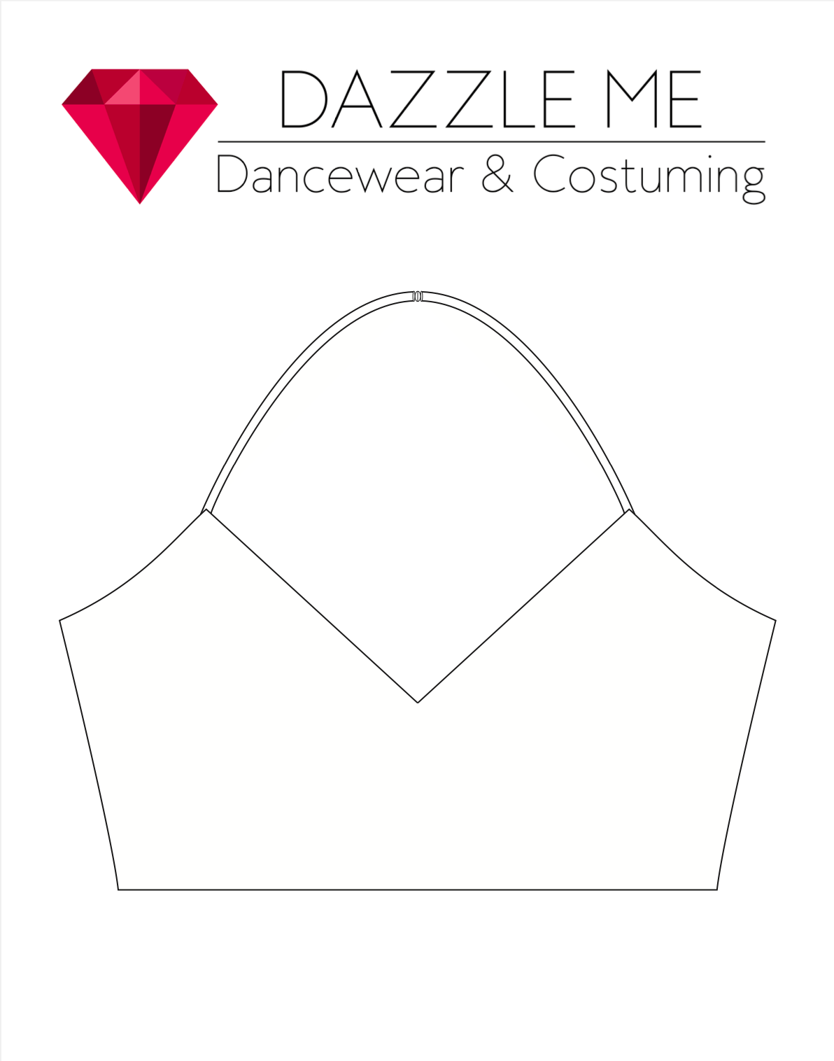 Zara Crop Top PDF Sewing Pattern – Dazzle Me Dancewear